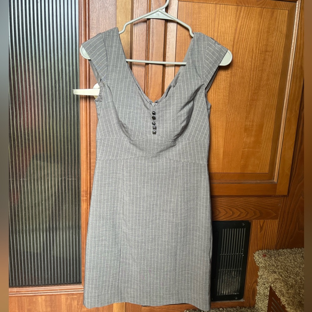 Grey plaid dress